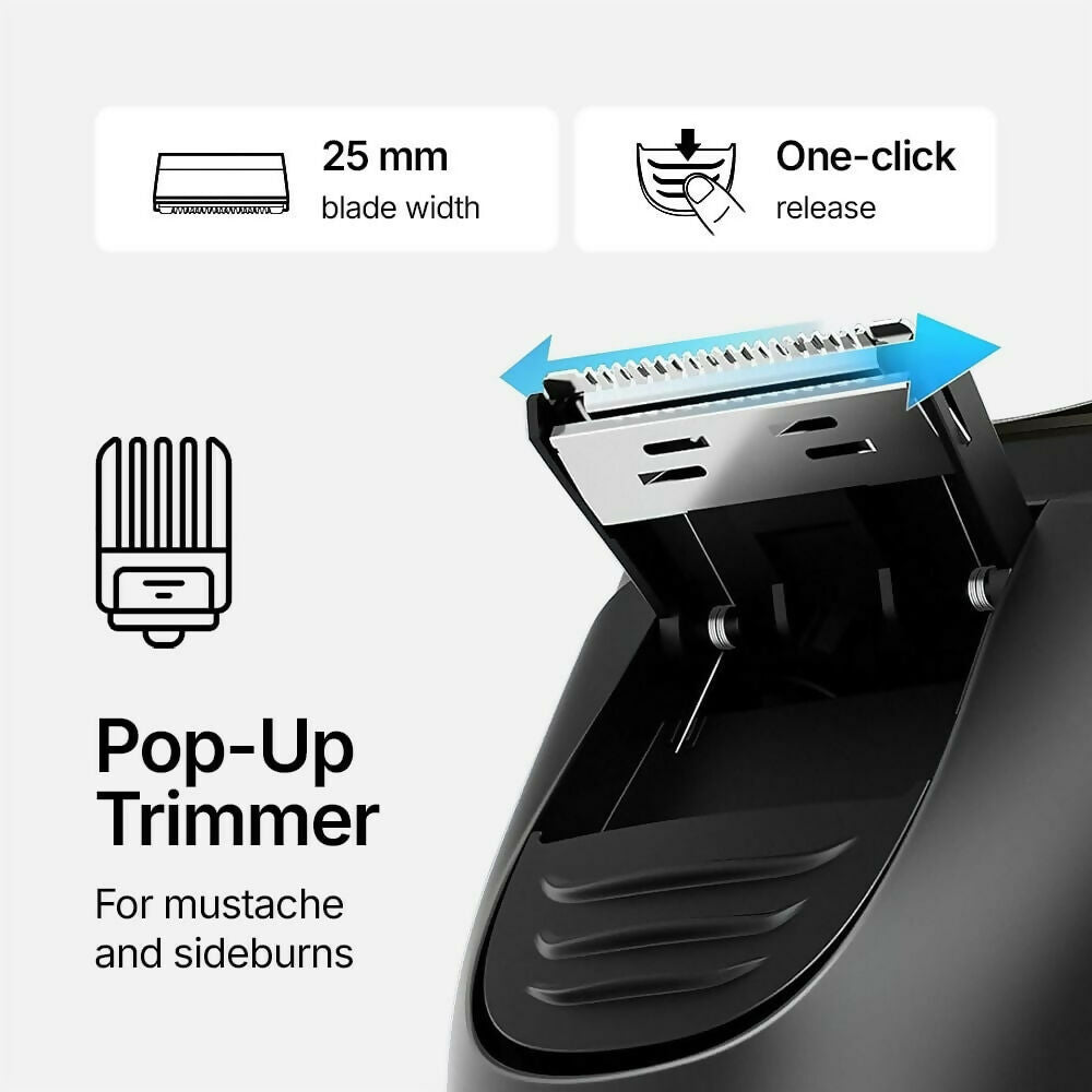 Oryzom ProCut – Precision Men’s Shaver with 4D Blades, Waterproof Wet/Dry Use, Pop-Up Trimmer, LED Display & 60-Min Battery