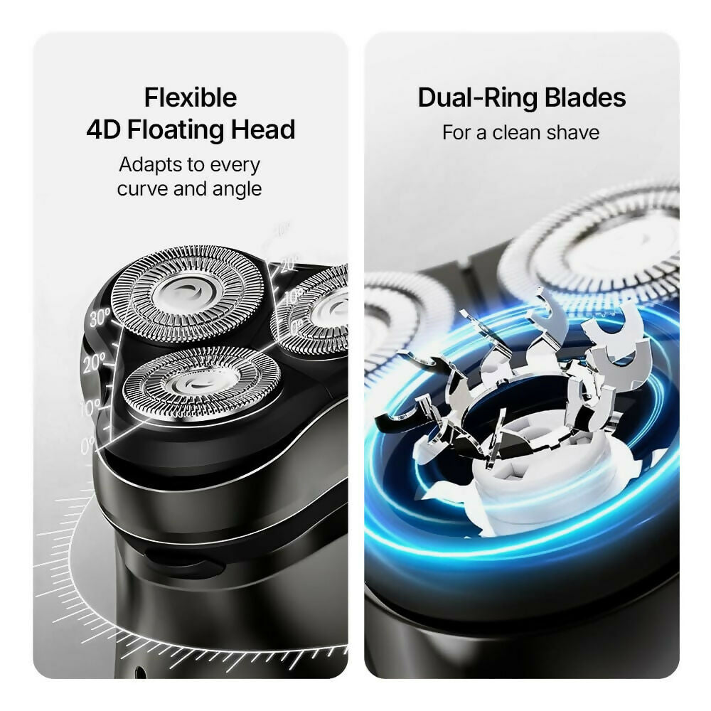 Oryzom ProCut – Precision Men’s Shaver with 4D Blades, Waterproof Wet/Dry Use, Pop-Up Trimmer, LED Display & 60-Min Battery